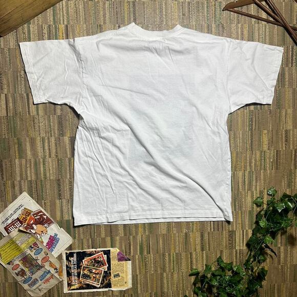 Vintage Capezio Fashion Week Tee Mens XL 1995 Single Stitch White Boxy Shirt - Picture 3 of 4